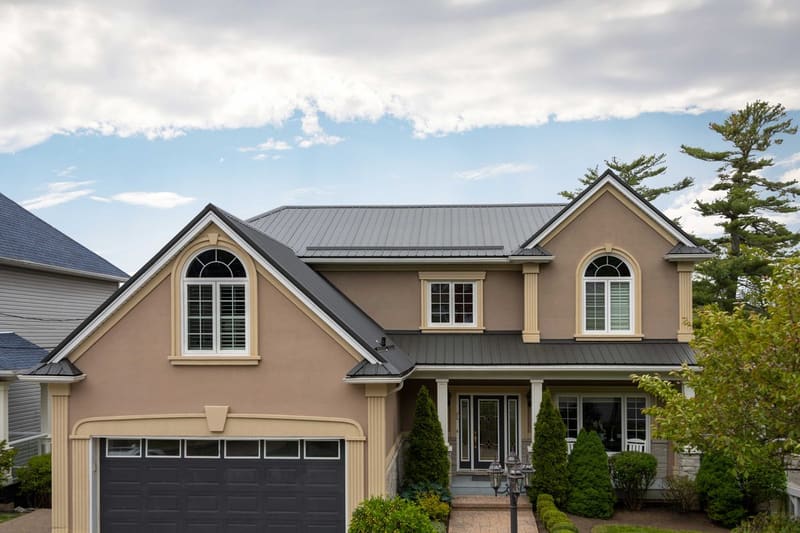 Standing seam metal roof installation in Nova Scotia